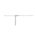 Zilver Gerhodineerd collier emaille hartje 36 + 4 cm 1341865