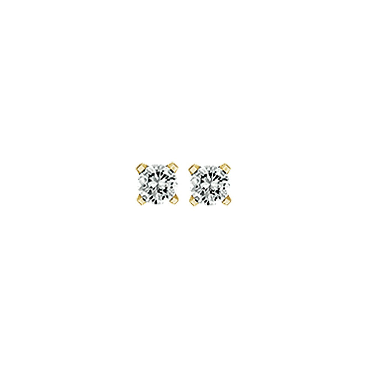 14K Geelgoud Oorknoppen Zirkonia 4000727