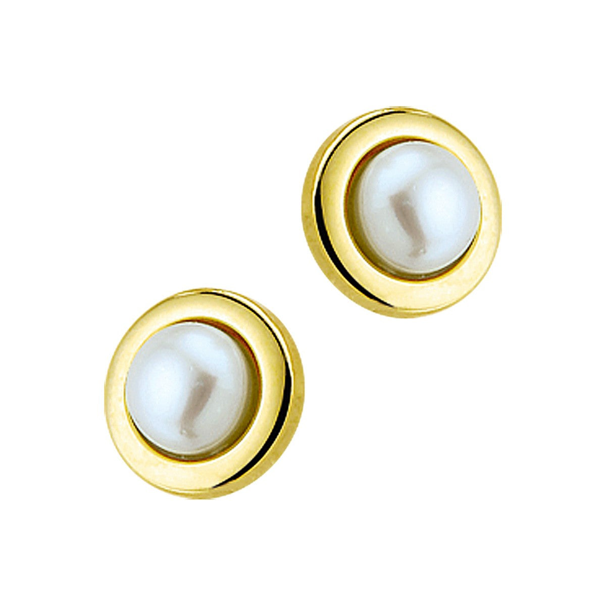 14K Geelgoud Oorknoppen Parel 4000758 - PansiteNederland.nl