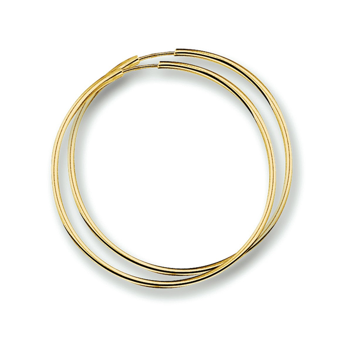 14K Geelgoud Oorringen 1,8 MM Ronde Buis 4001283 - PansiteNederland.nl