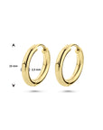 14K Geelgoud Klapoorringen 2,5 MM Ronde Buis 4001660 - PansiteNederland.nl