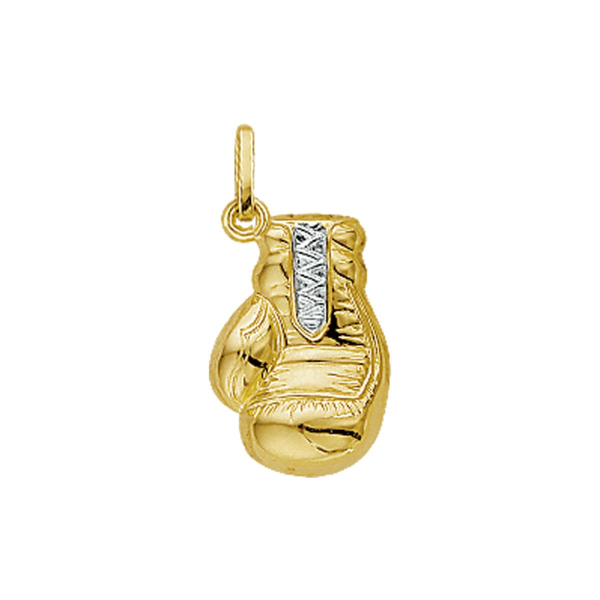 14K geelgoud hanger bokshandschoen bicolor gestift 4001940 - PansiteNederland.nl