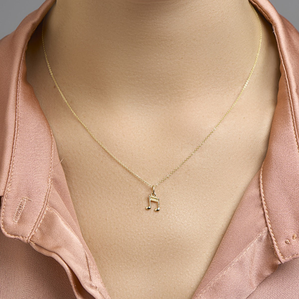 14K geelgoud hanger muzieknoot 4002071 - PansiteNederland.nl