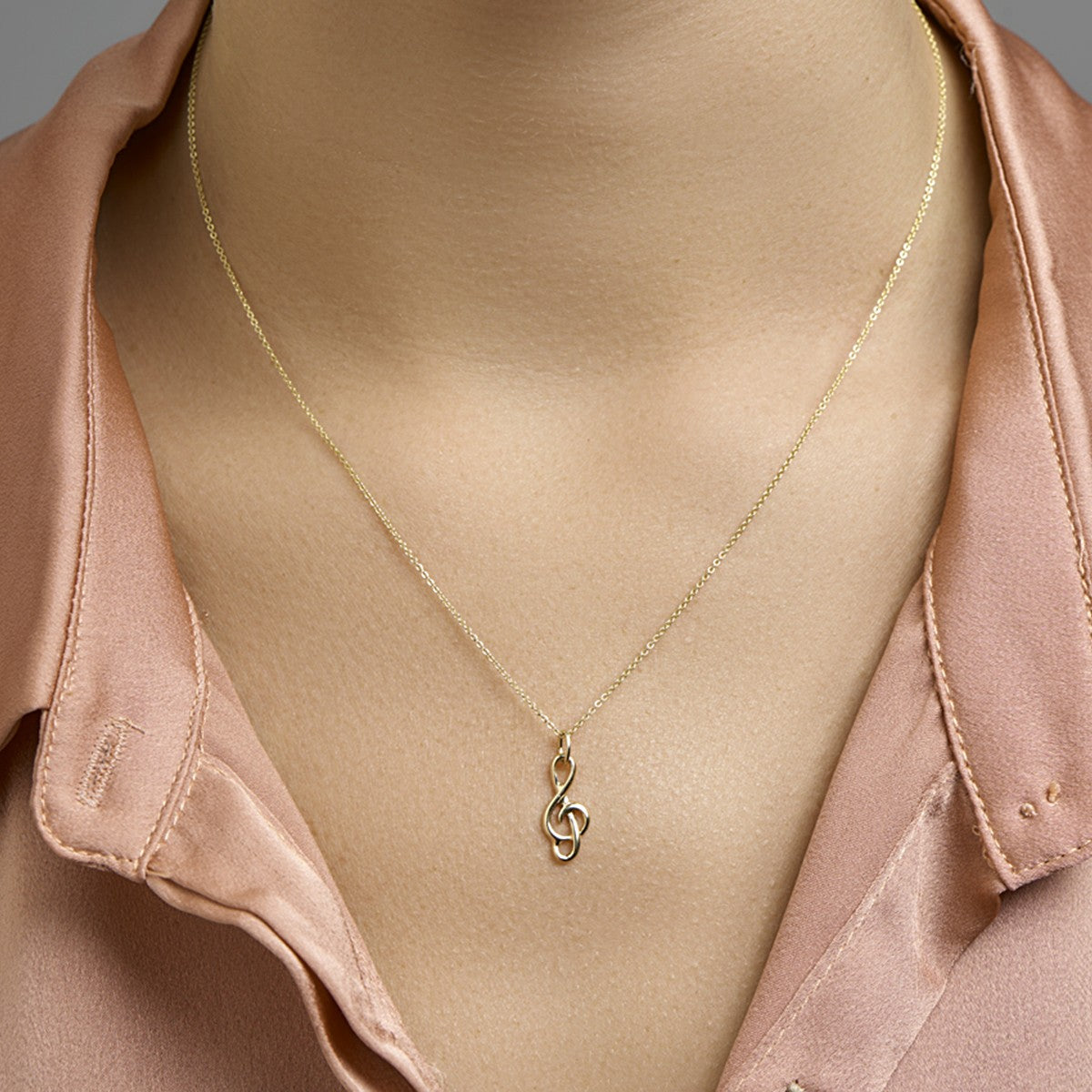 14K geelgoud hanger muzieksleutel 4002073 - PansiteNederland.nl