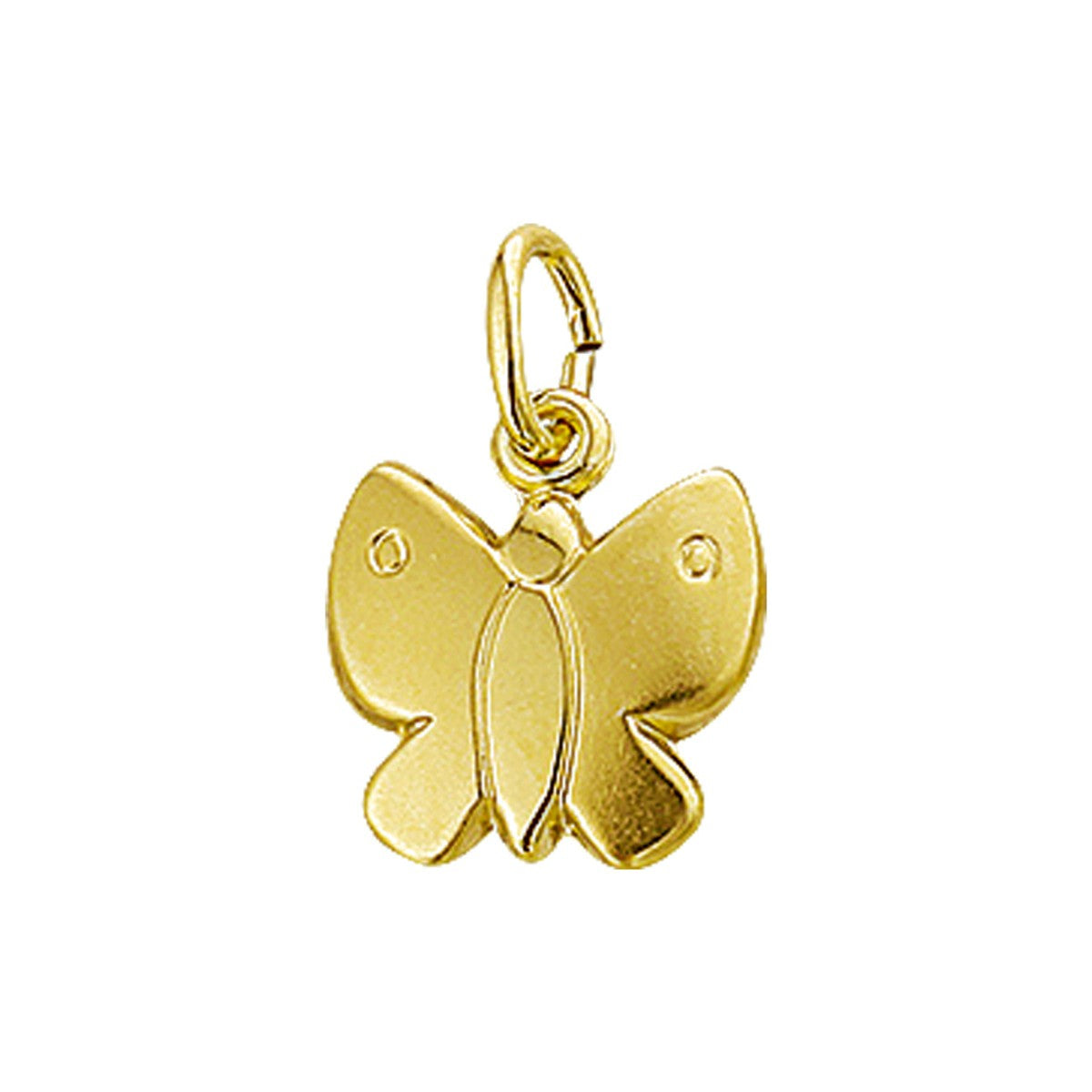 14K geelgoud hanger vlinder poli/mat 4002102 - PansiteNederland.nl