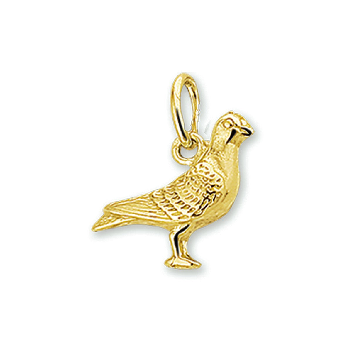 14K geelgoud hanger duif massief 4002129 - PansiteNederland.nl