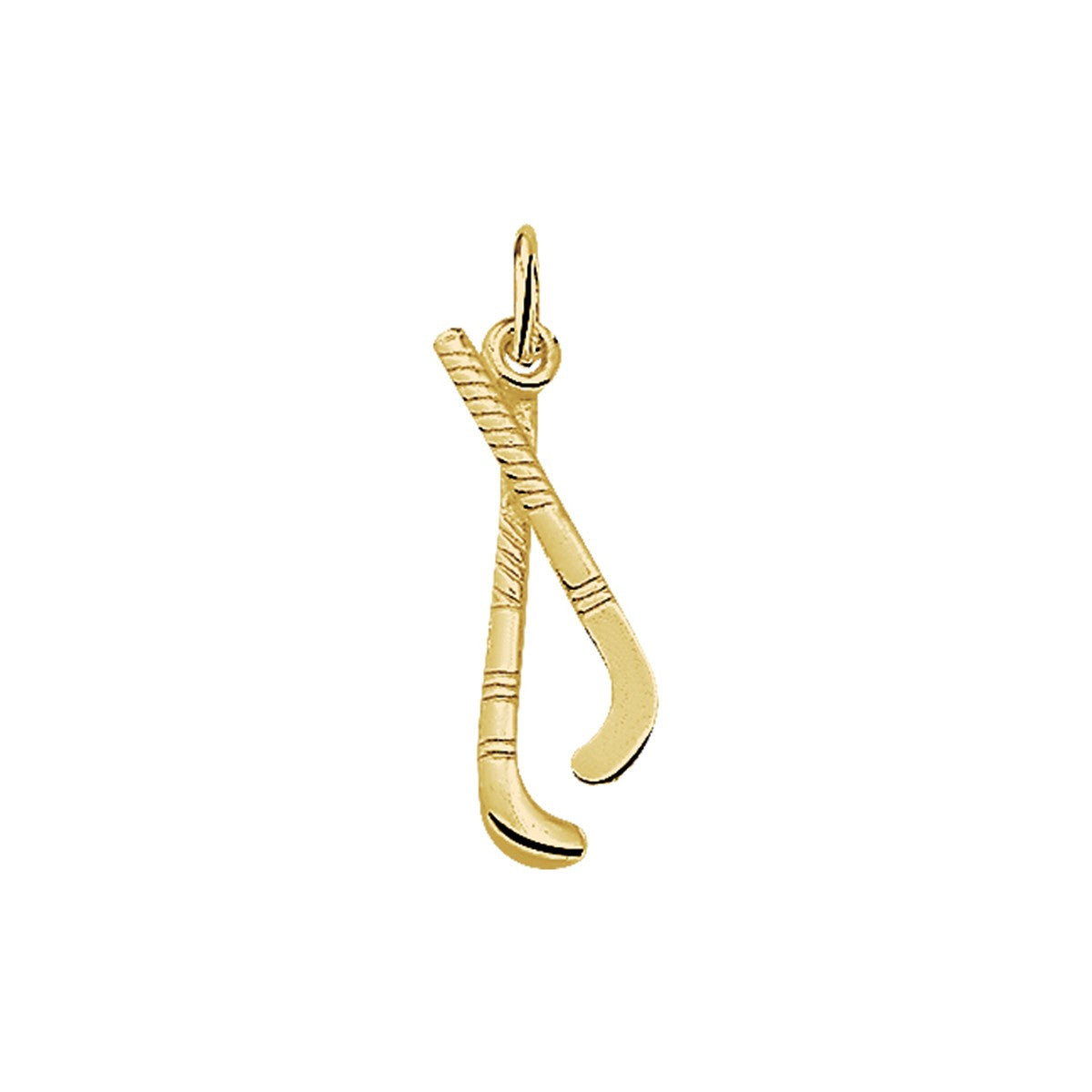 14K geelgoud hanger hockeysticks 4002179 - PansiteNederland.nl