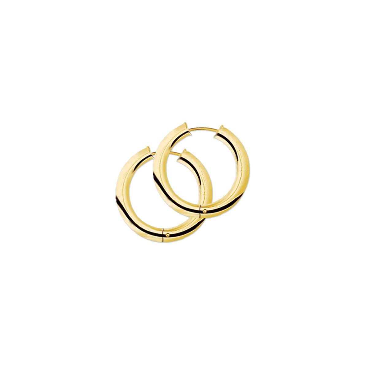 14K Geelgoud Oorringen 3,0 MM Ronde Buis 4002468 - PansiteNederland.nl