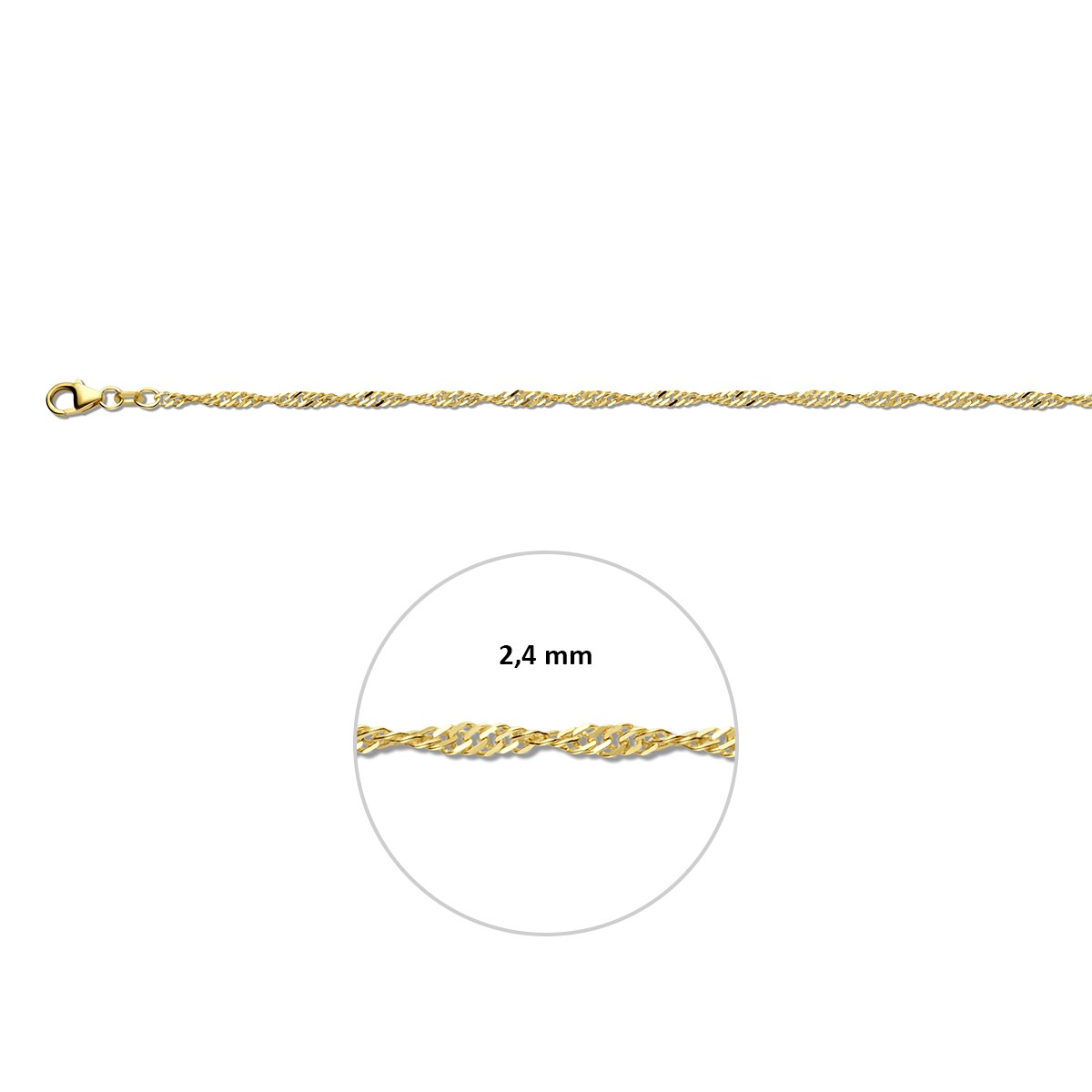 Collier singapore 14K geelgoud
