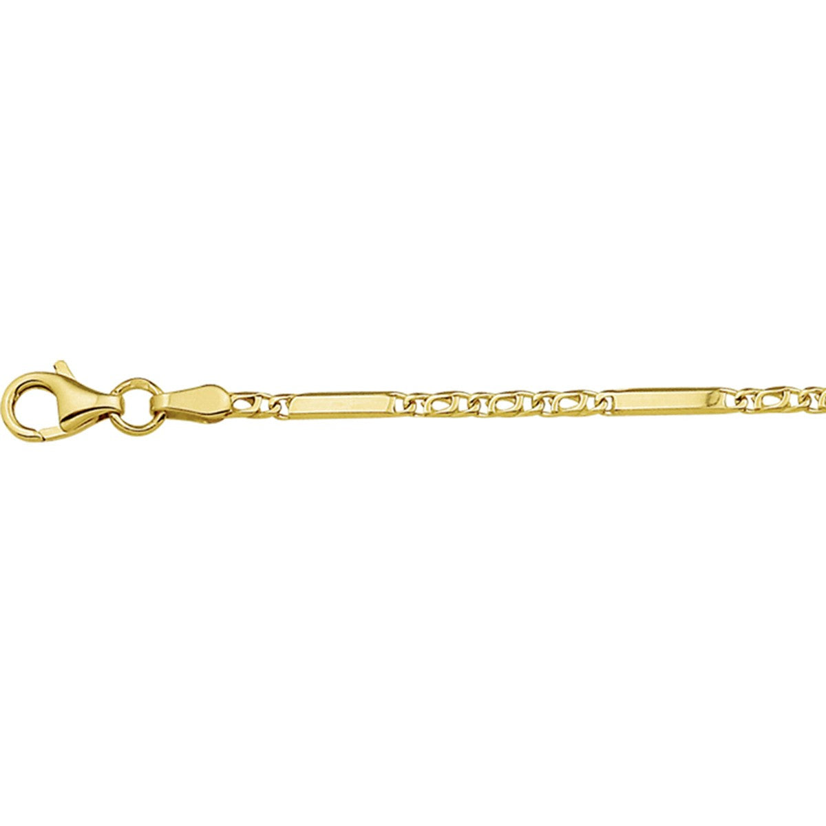 14K Geelgoud Collier Valkenoog Met Tussenstuk 2,0 mm 4004495 - PansiteNederland.nl