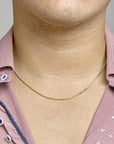 Geelgouden 14k collier gourmette 4-zijdes geslepen 2,1 mm - 4004612 - PansiteNederland.nl