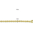 14K Geelgouden enkelbandje koord 2,0 mm 4004789 - PansiteNederland.nl