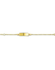 14 K geelgouden graveerarmband figaro plaat 5 mm 4005026 - PansiteNederland.nl