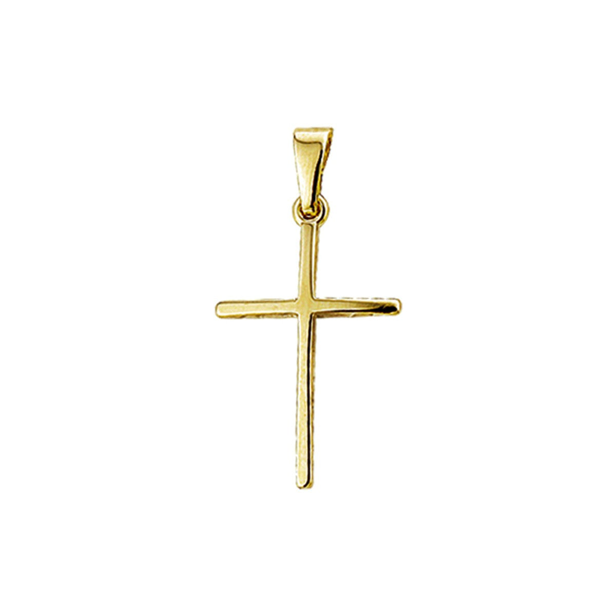 14K geelgoud hanger kruis massief 4005212 - PansiteNederland.nl