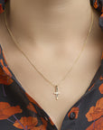 14K geelgoud hanger kruis mat gediamanteerd 4005451 - PansiteNederland.nl