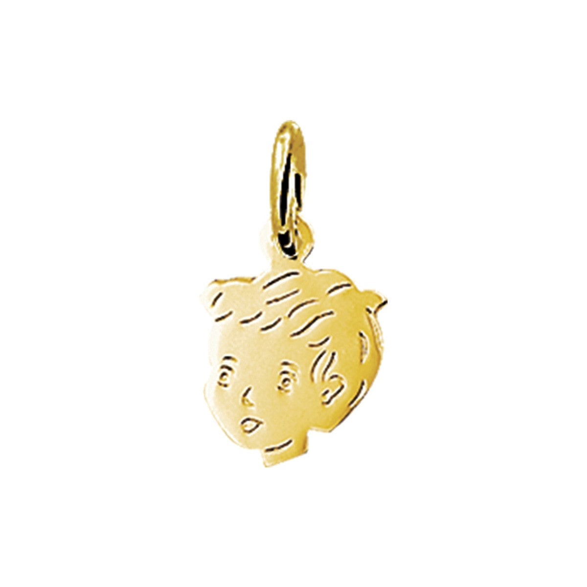 14K geelgoud hanger jongen 12,5 x 8,5 mm 4005844 - PansiteNederland.nl