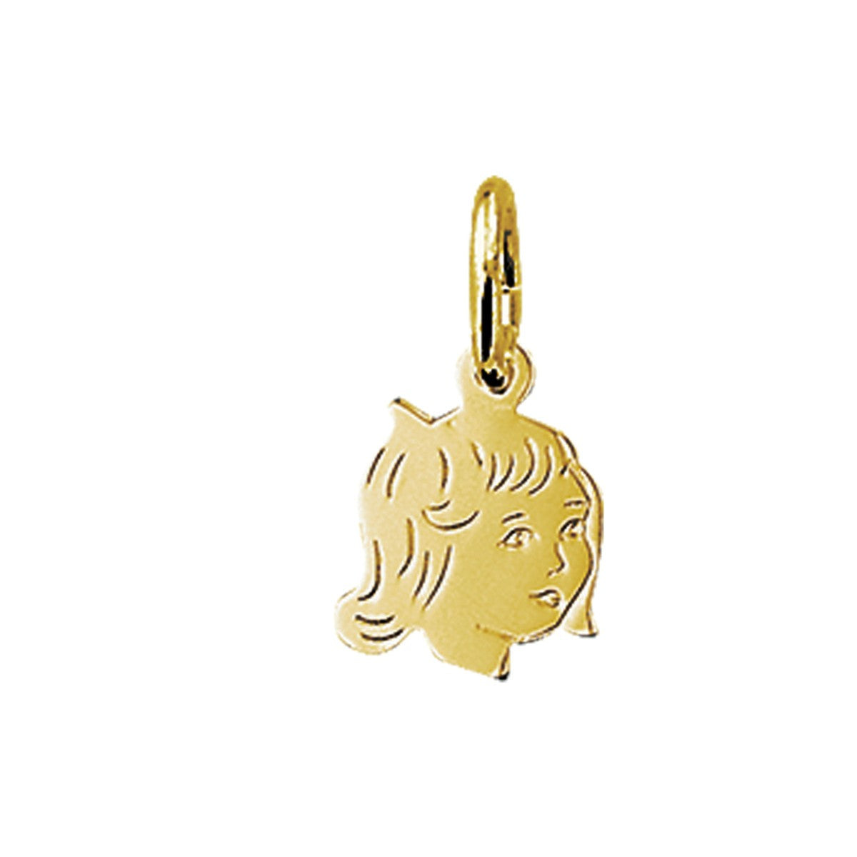14K geelgoud hanger meisje 12,5 x 9 mm 4005846 - PansiteNederland.nl