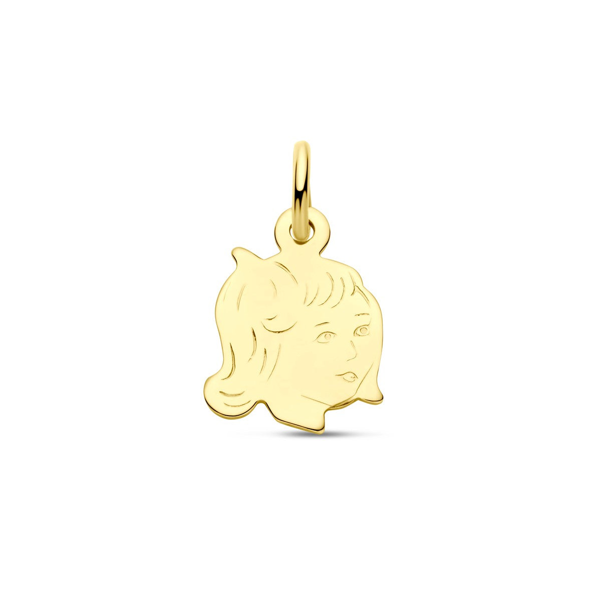 14K geelgoud hanger meisje 15 x 11 mm 4005850 - PansiteNederland.nl