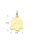 14K geelgoud hanger meisje 15 x 11 mm 4005850 - PansiteNederland.nl