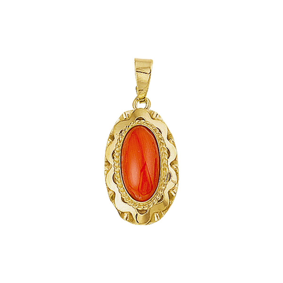 14K geelgoud hanger koraal 4005917 - PansiteNederland.nl