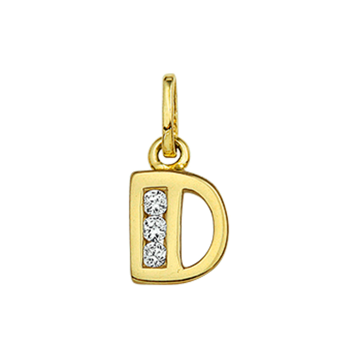 Fantasy Collection Hanger letter D zirkonia 10,5 mm 14K geelgoud - PSN4006239