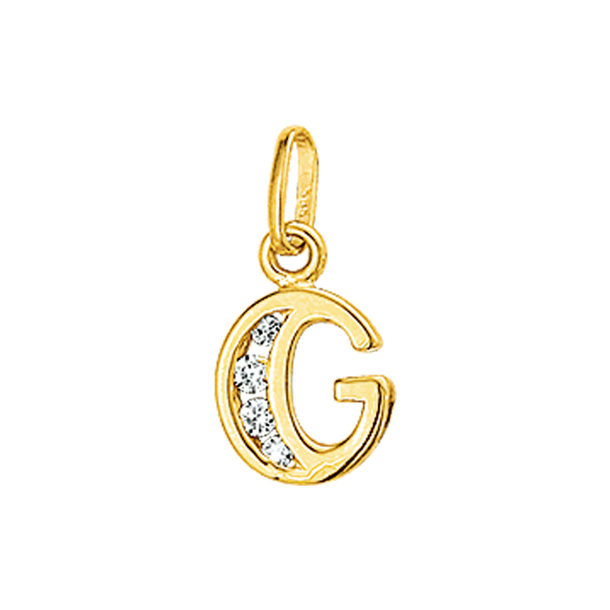 Fantasy Collection Hanger letter G zirkonia 11 mm 14K geelgoud - PSN4006242