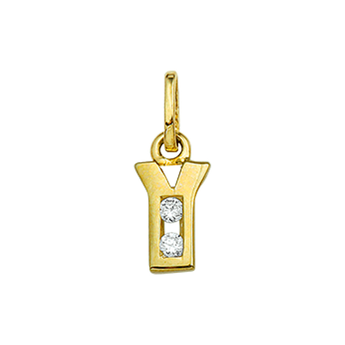 Fantasy Collection Hanger letter Y zirkonia 9 mm 14K geelgoud - PSN4006258