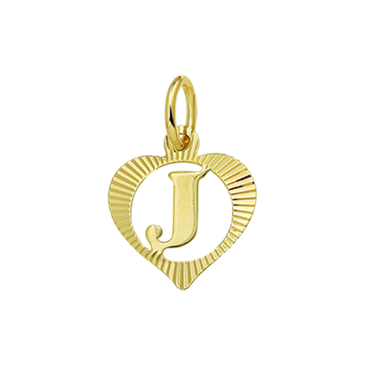14K Geelgouden Hanger hart letter J - 4006349