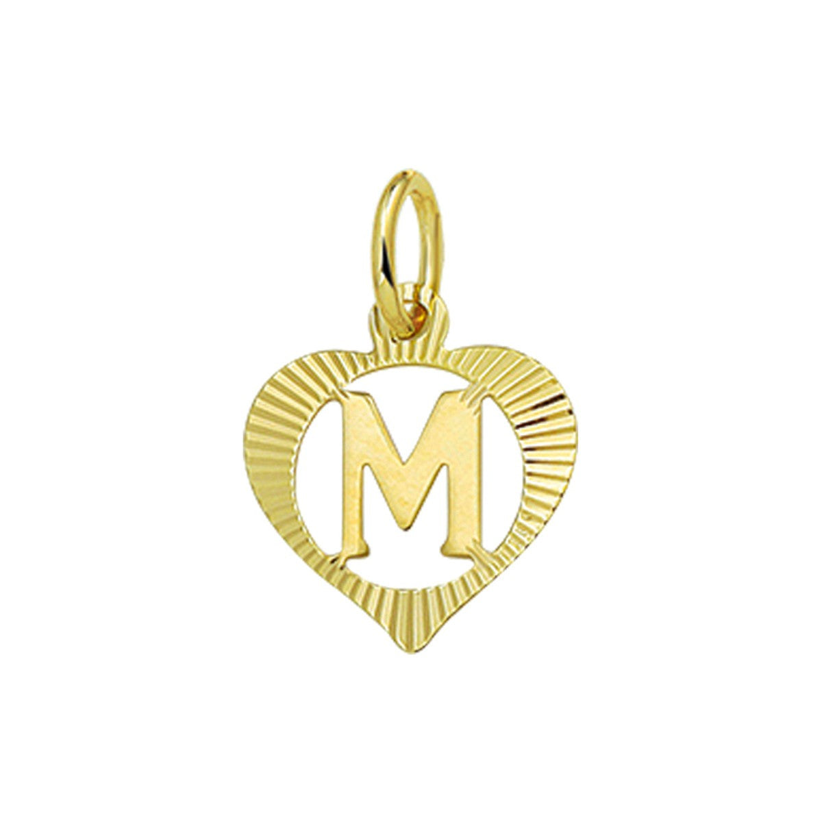14K Geelgouden Hanger hart letter M - 4006354