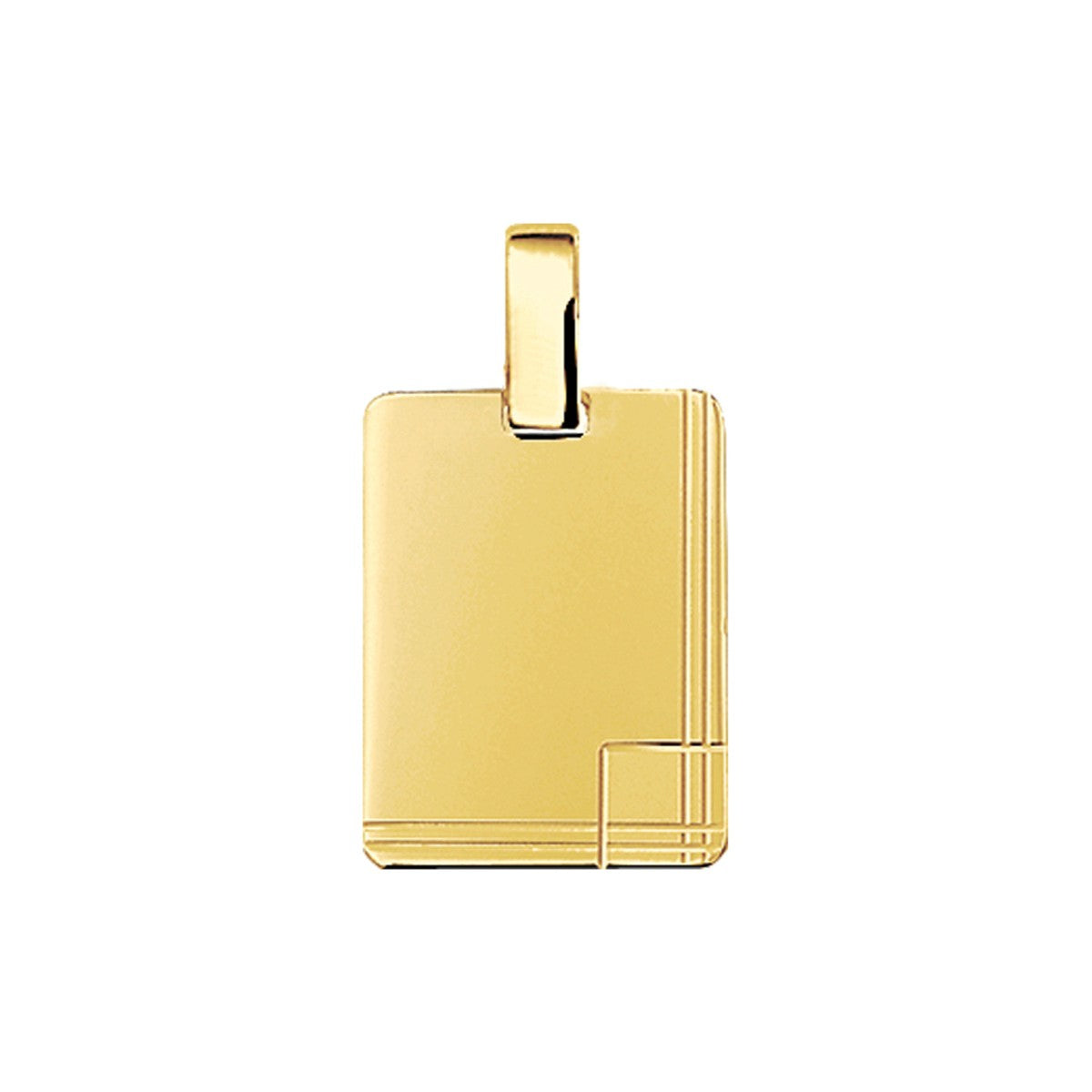 14K geelgoud graveerhanger poli/mat gediamanteerd 4007376 - PansiteNederland.nl