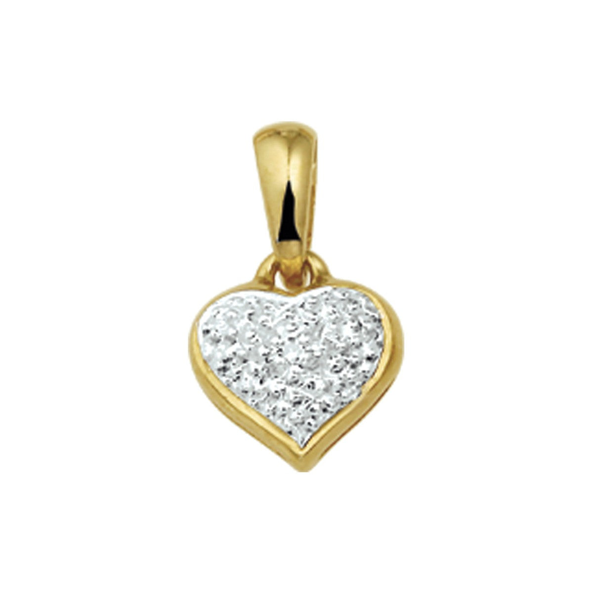 14K geelgoud hanger hart diamant 0.005ct h vsi 4007709 - PansiteNederland.nl