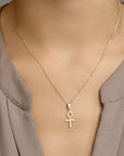 14K geelgoud hanger ankh kruis 4008136 - PansiteNederland.nl