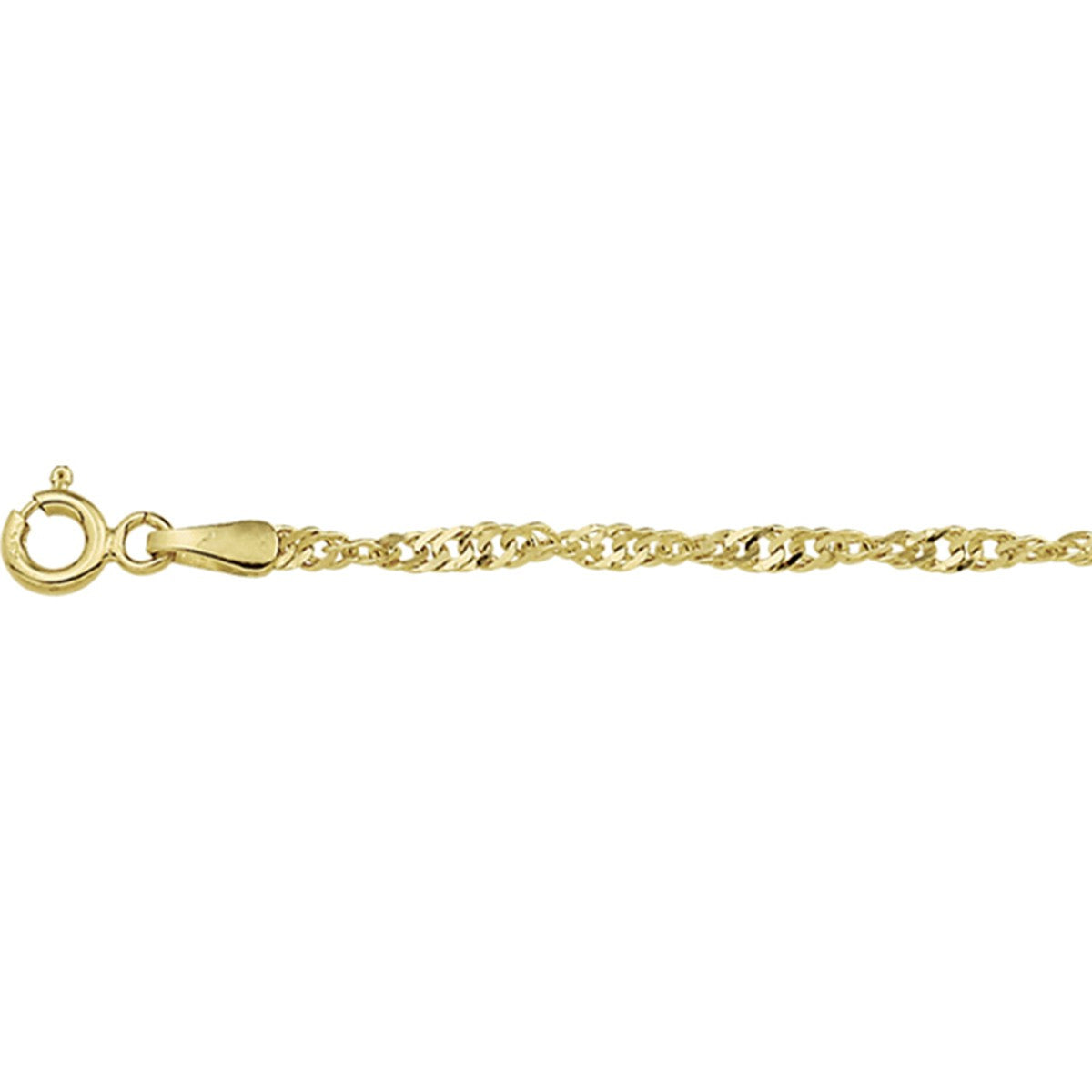 14K Geelgouden Enkelbandje singapore 2,3 mm - 4008455 - PansiteNederland.nl