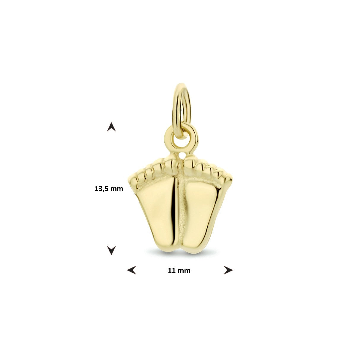 14K geelgoud hanger voeten 4008595 - PansiteNederland.nl
