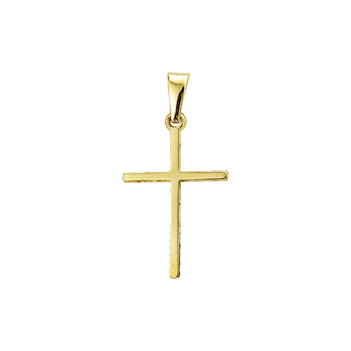 14K geelgoud hanger kruis massief 4009915 - PansiteNederland.nl