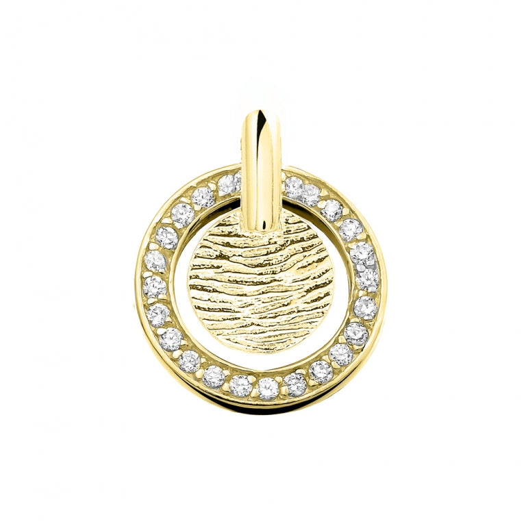 See You Vingerafdrukhanger steenrand in goud – 401 SZ – afbeelding 1
