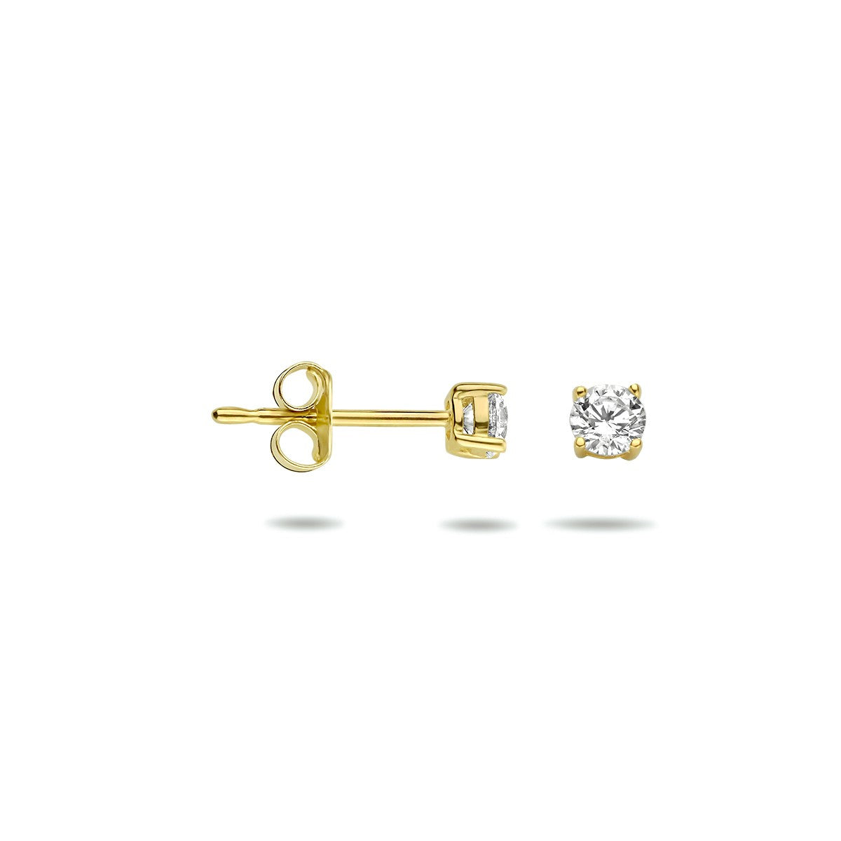 14K Geelgoud Oorknoppen Zirkonia 4010145