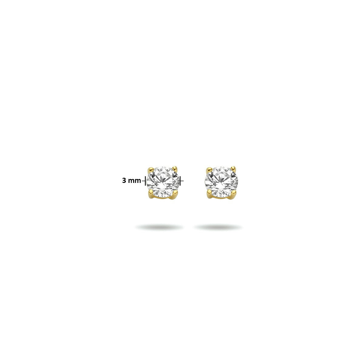 14K Geelgoud Oorknoppen Zirkonia 4010145