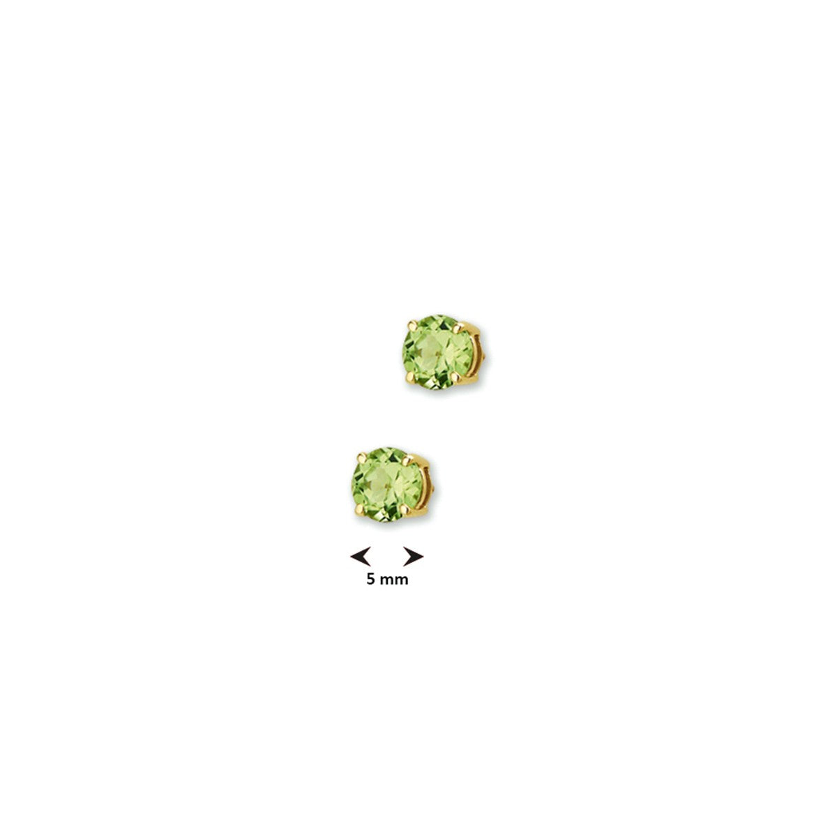 14K Geelgoud Oorknoppen Peridot 4010289 - PansiteNederland.nl