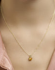 14K geelgoud hanger citrien 4010298 - PansiteNederland.nl