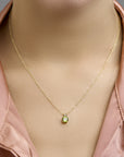14K geelgoud hanger peridot 4010299 - PansiteNederland.nl