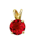14K geelgoud hanger granaat 4010301 - PansiteNederland.nl