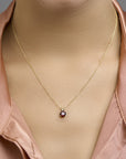 14K geelgoud hanger granaat 4010301 - PansiteNederland.nl