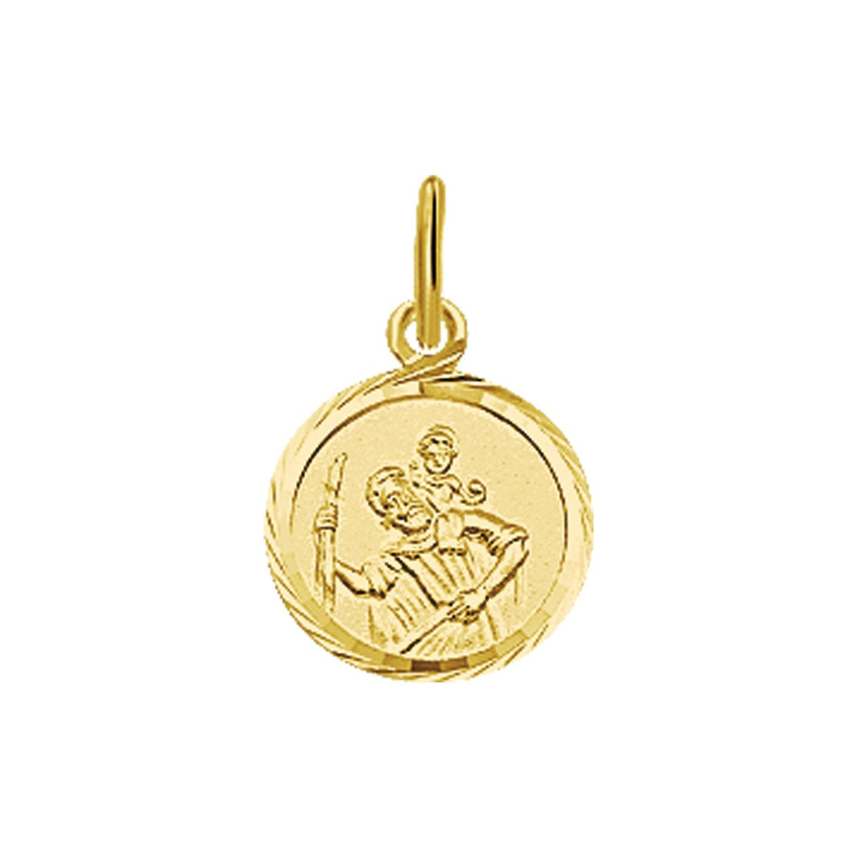 14K geelgoud hanger christoffel gediamanteerd 4010340 - PansiteNederland.nl