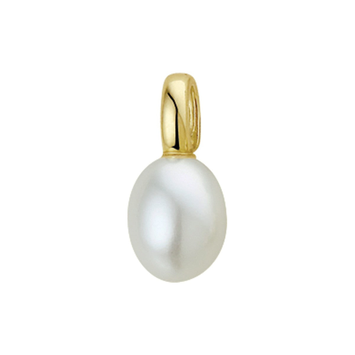 14K geelgoud hanger parel 9 x 11 mm 4010839 - PansiteNederland.nl