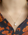 14K geelgoud hanger parel 9 x 11 mm 4010839 - PansiteNederland.nl