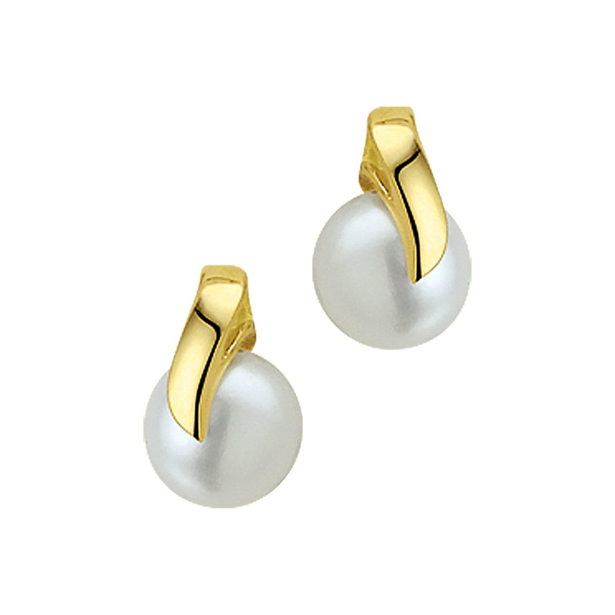 14K Geelgoud Oorknoppen Parel 4011585 - PansiteNederland.nl
