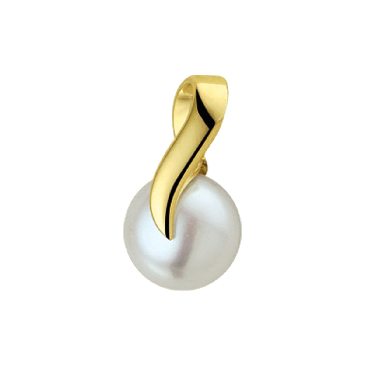 14K geelgoud hanger parel 9 mm 4011602 - PansiteNederland.nl