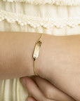 14K Geelgoud Graveerarmband Hart Gourmette 4-Zijdes Geslepen Plaat 5,0 mm 4012023 - PansiteNederland.nl