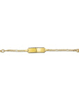 graveerarmband figaro plaat 5,0 mm 14K geelgoud - PansiteNederland.nl